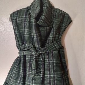 Chiara boni quilted green puffer vest size small